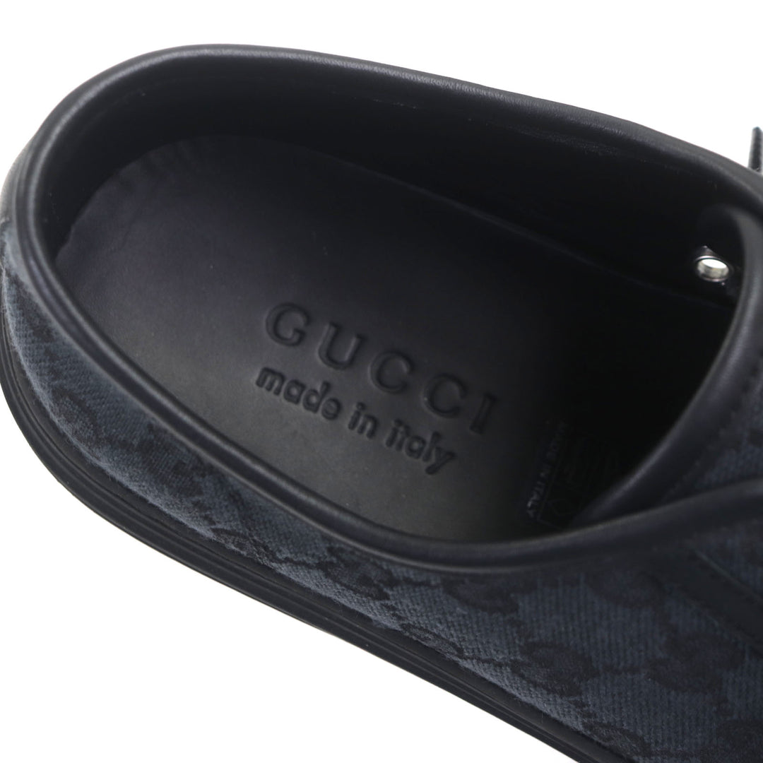 素晴らしい GUCCI ローカットスニーカー ブラック キャンバス メンズ 6.5 426189