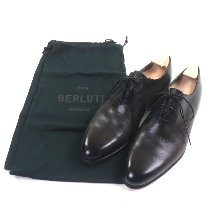 素晴らしい BERLUTI レザーシューズ Alessandro Oxford Calligraphy ブラックレザー メンズ 6