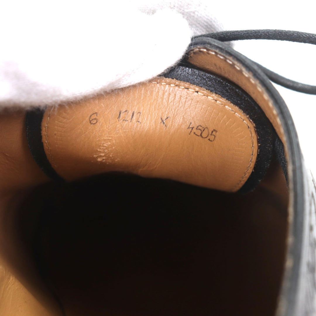 素晴らしい BERLUTI レザーシューズ Alessandro Oxford Calligraphy ブラックレザー メンズ 6