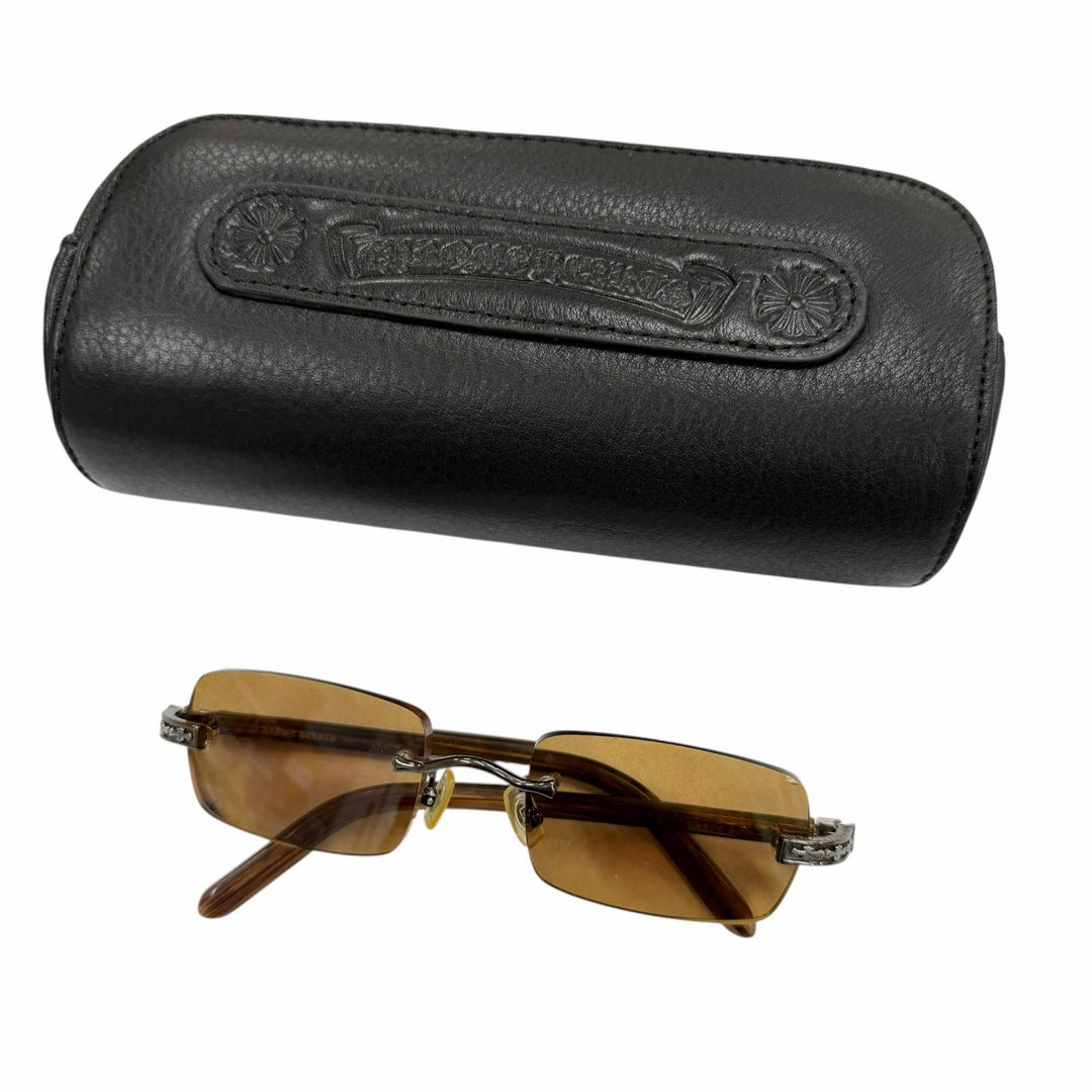Very Good CHROME HEARTS sunglasses THREE BOB Brown 925 mens