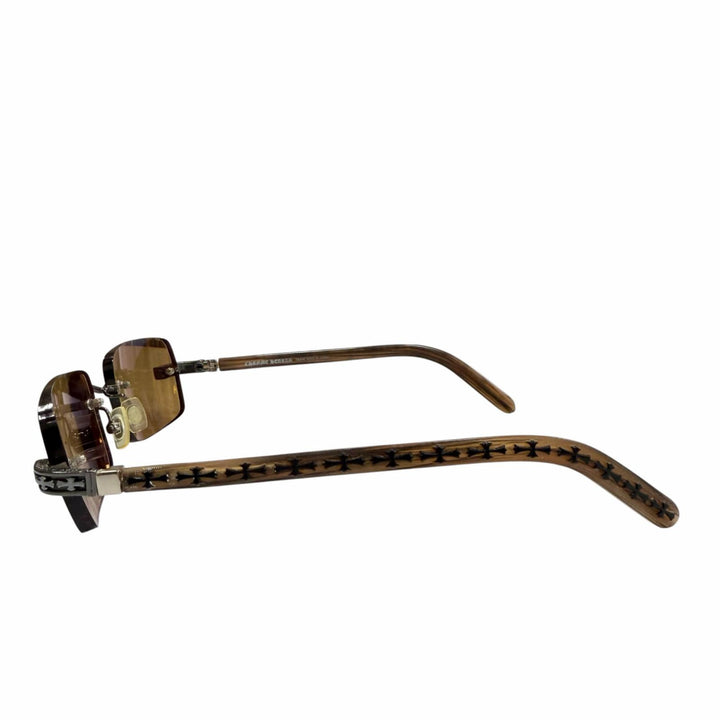 Very Good CHROME HEARTS sunglasses THREE BOB Brown 925 mens