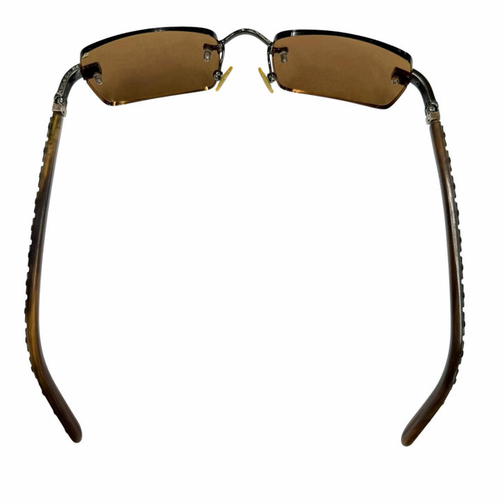 Very Good CHROME HEARTS sunglasses THREE BOB Brown 925 mens