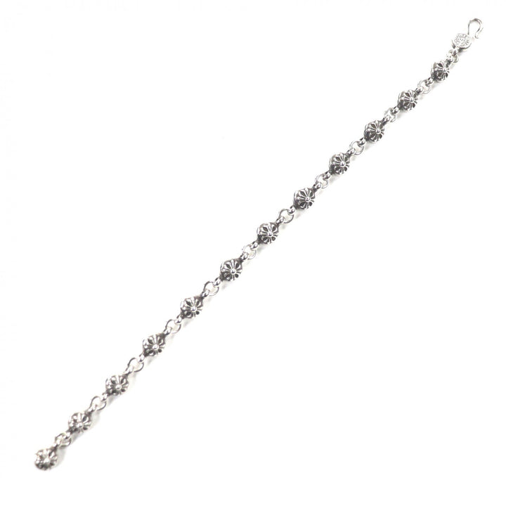 Great CHROME HEARTS bracelet NO1 BALL Cross Ball 10.6"" Silver 925 mens