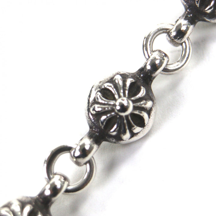 Great CHROME HEARTS bracelet NO1 BALL Cross Ball 10.6"" Silver 925 mens