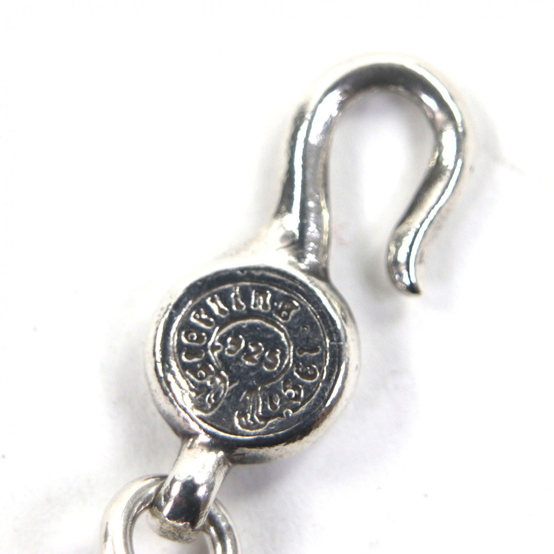 Great CHROME HEARTS bracelet NO1 BALL Cross Ball 10.6"" Silver 925 mens