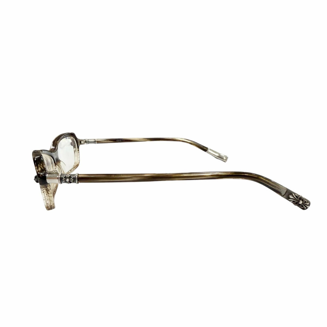 Very Good CHROME HEARTS Glasses LANDING STRIP I Clear brown 925 mens