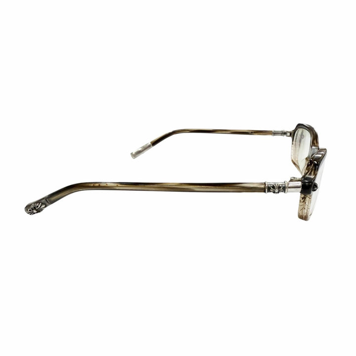 Very Good CHROME HEARTS Glasses LANDING STRIP I Clear brown 925 mens