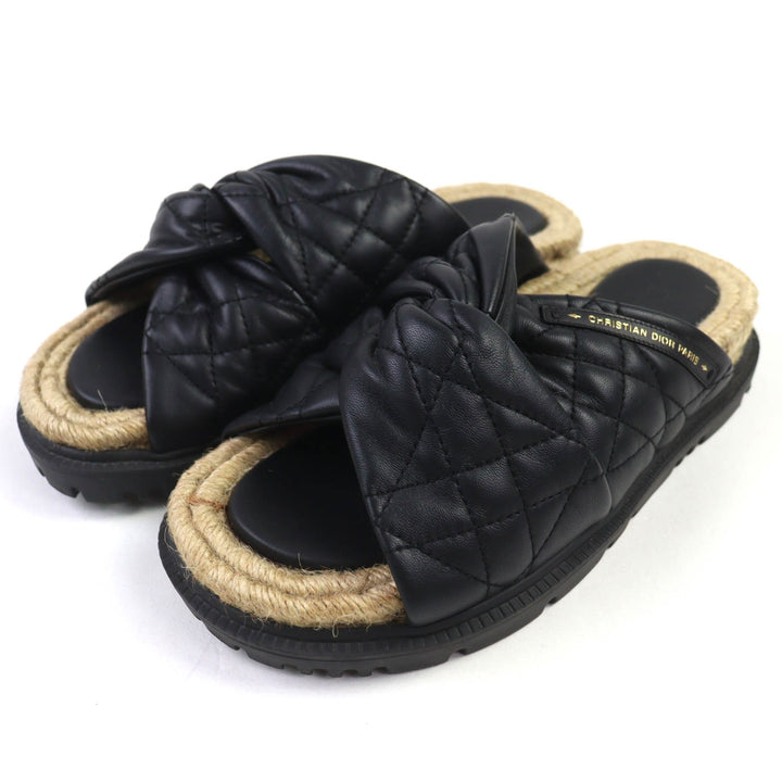Great Christian Dior Sandals DTWIST Cannage quilted calfskin 35.5 KDQ705CQL