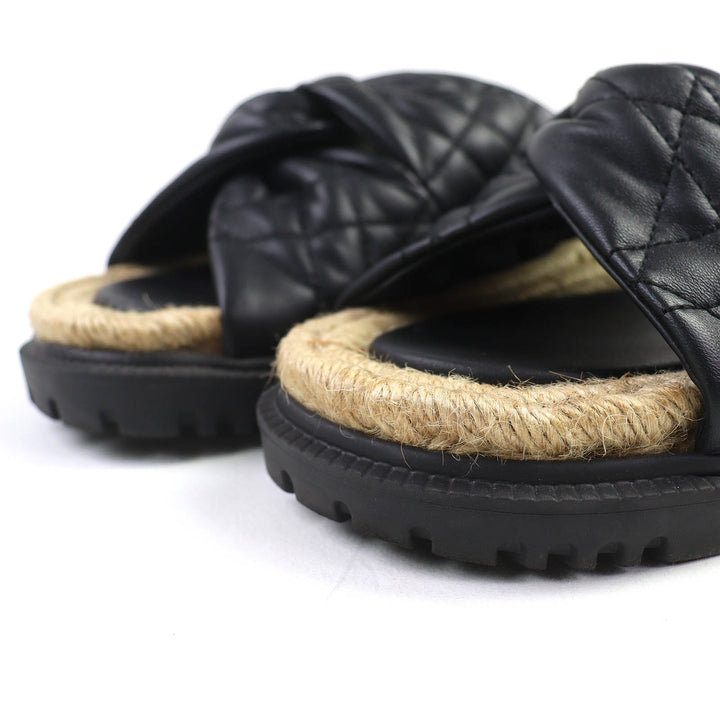 Great Christian Dior Sandals DTWIST Cannage quilted calfskin 35.5 KDQ705CQL