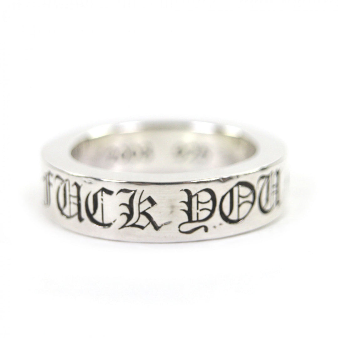 Great CHROME HEARTS Ring Spacer ring FUCK YOU 0.2 "" Silver 925 mens