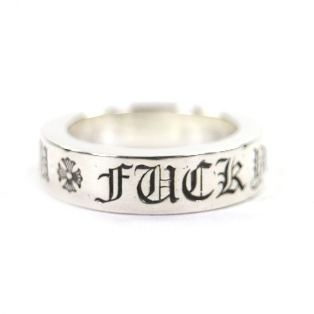 Great CHROME HEARTS Ring Spacer ring FUCK YOU 0.2 "" Silver 925 mens