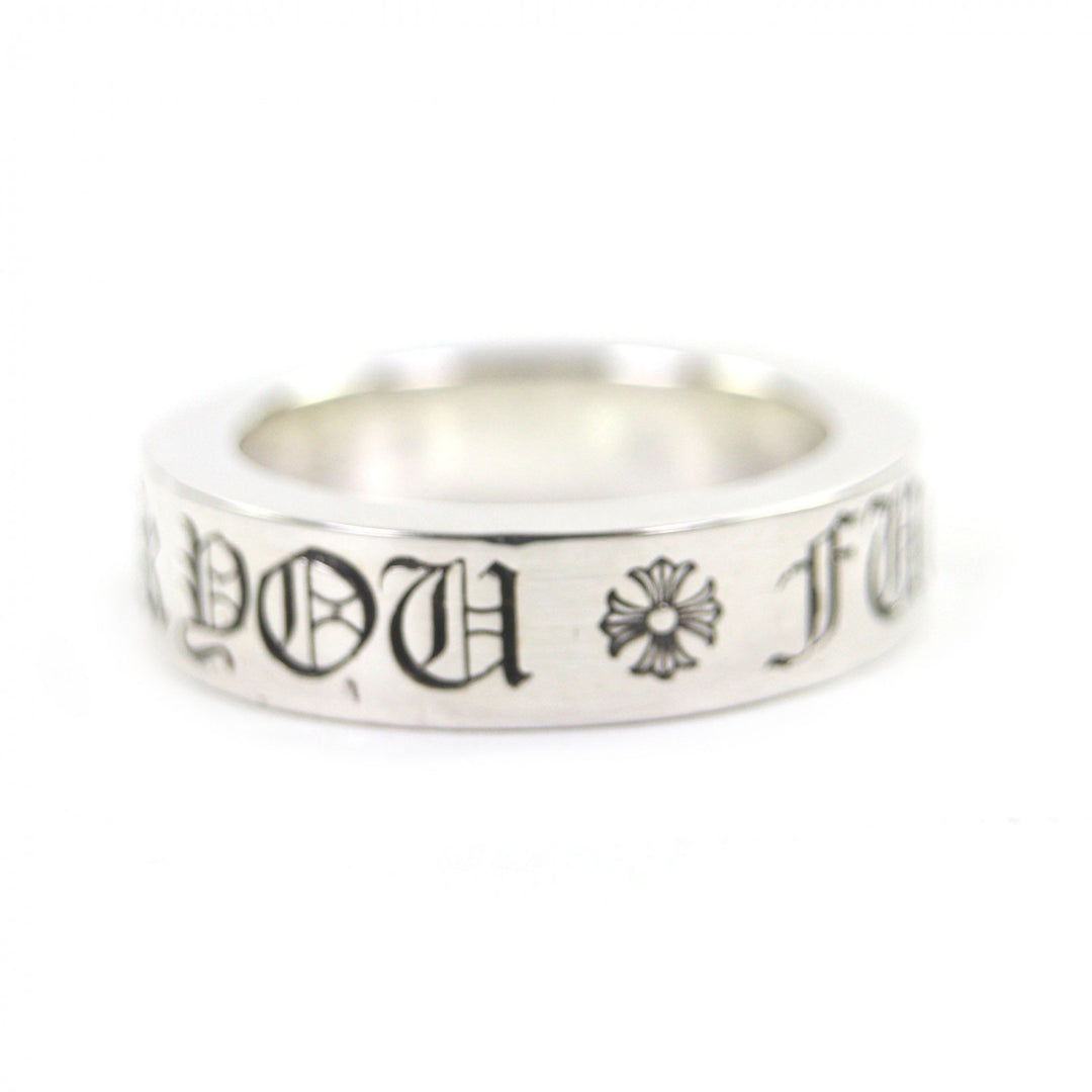 Great CHROME HEARTS Ring Spacer ring FUCK YOU 0.2 "" Silver 925 mens