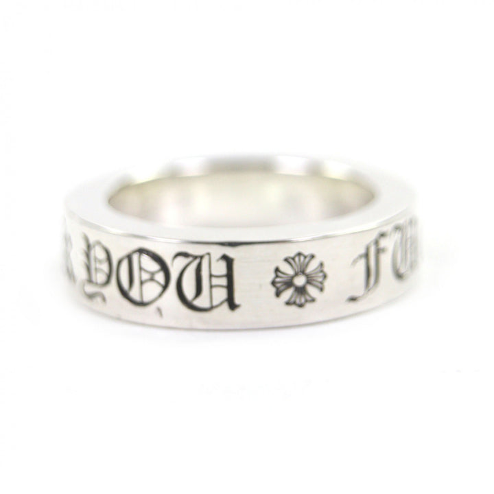 Great CHROME HEARTS Ring Spacer ring FUCK YOU 0.2 "" Silver 925 mens