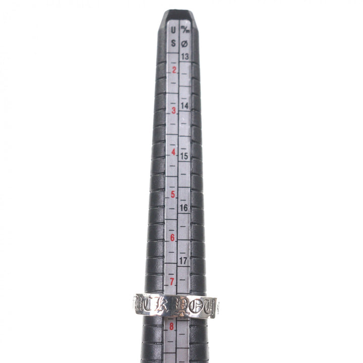 Great CHROME HEARTS Ring Spacer ring FUCK YOU 0.2 "" Silver 925 mens