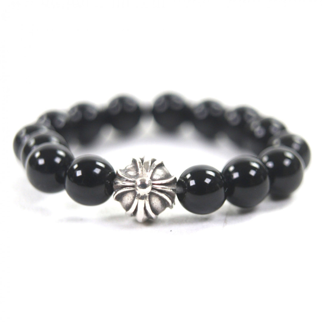 Excellent CHROME HEARTS Ring BEAD black 925 mens