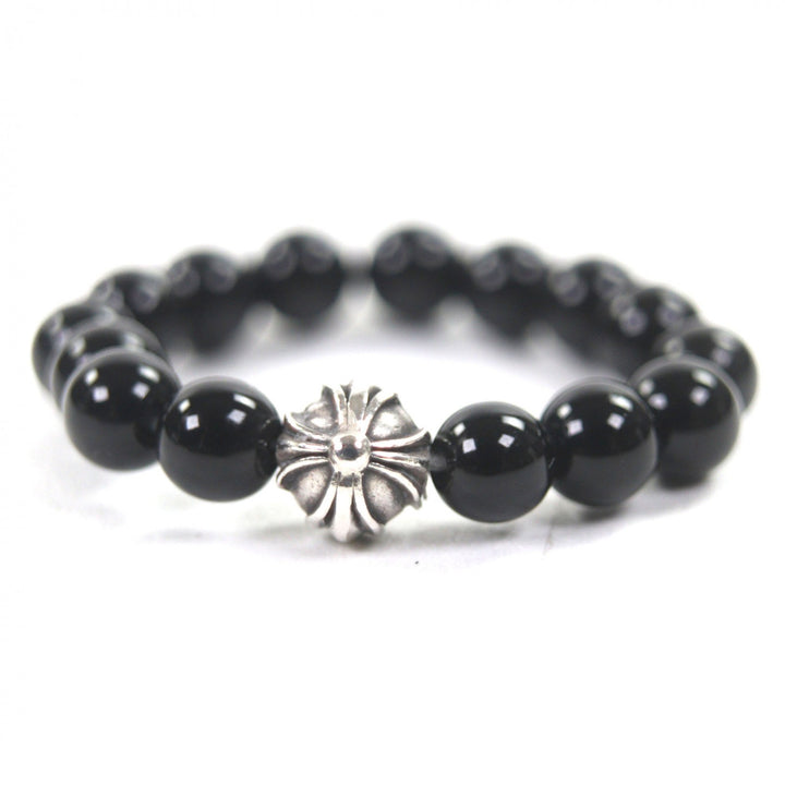 Excellent CHROME HEARTS Ring BEAD black 925 mens