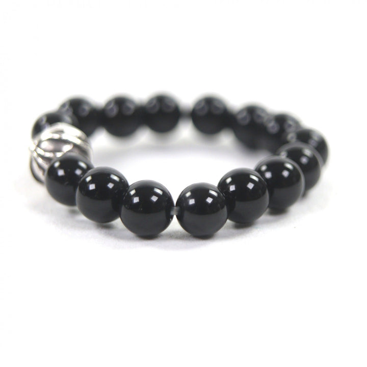 Excellent CHROME HEARTS Ring BEAD black 925 mens