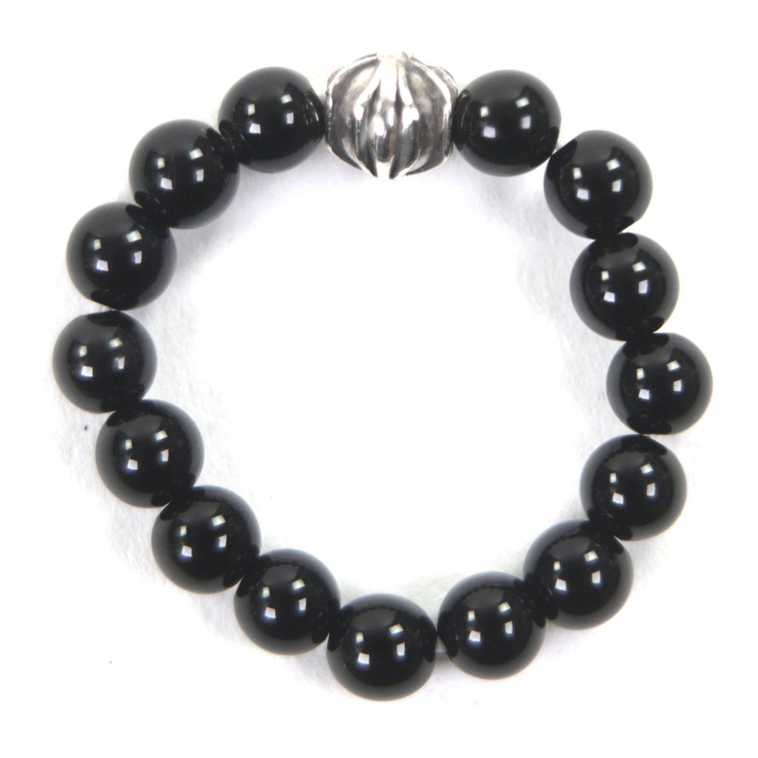 Excellent CHROME HEARTS Ring BEAD black 925 mens