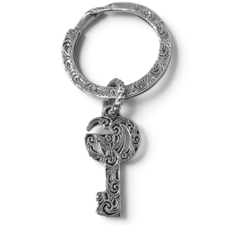 Great GUCCI key ring Arabesque Double G Key Motif Bag Charm