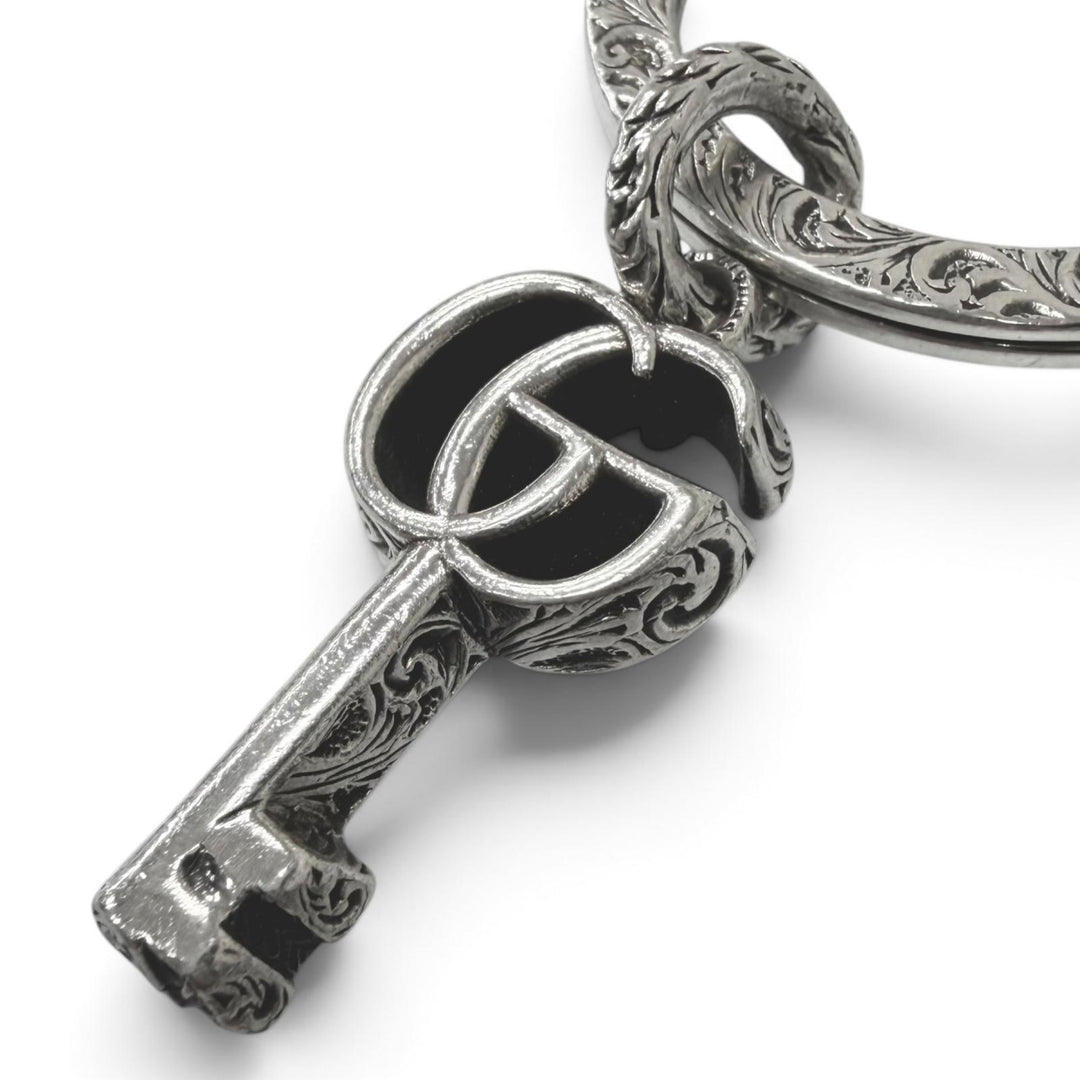 Great GUCCI key ring Arabesque Double G Key Motif Bag Charm