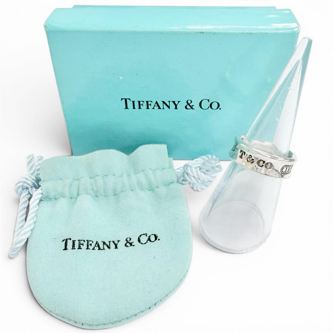 Great TIFFANY&Co. Ring ring 1837 Narrow Ring Medium Silver 925 Women