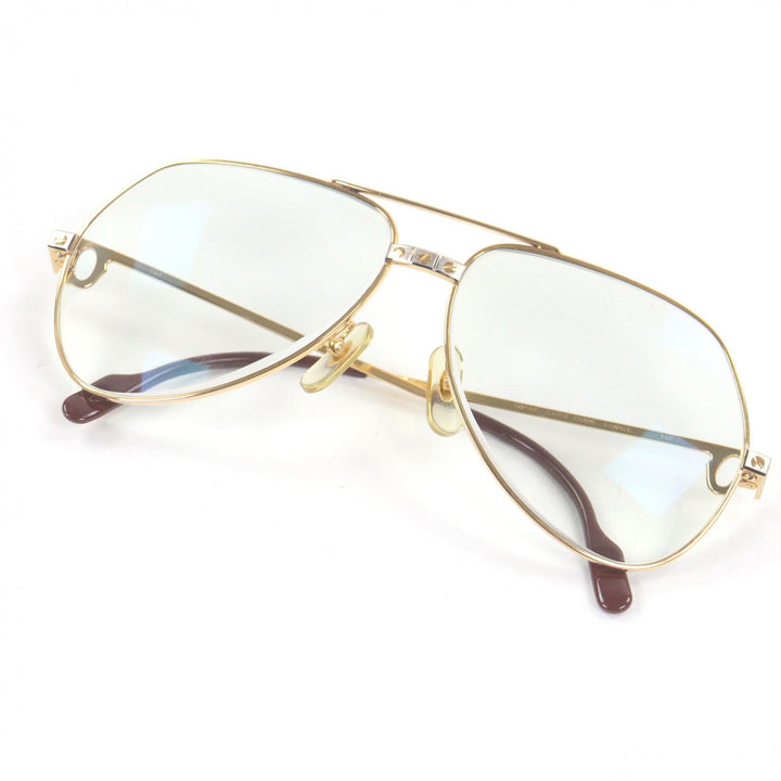 Very Good Cartier Glasses Santos de Cartier 140 Two Bridges gold