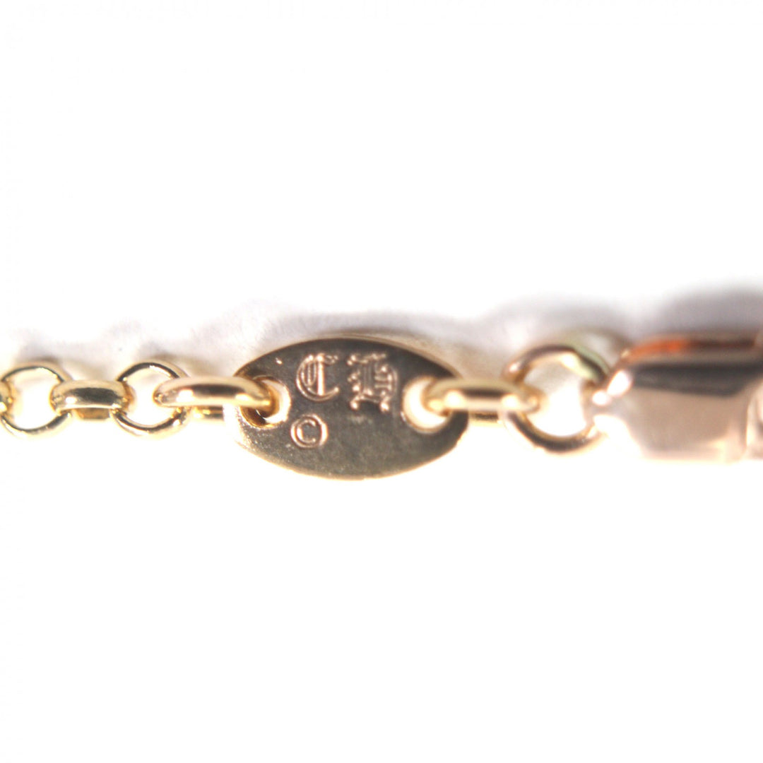Great CHROME HEARTS Necklace Roll Chain gold 22K mens
