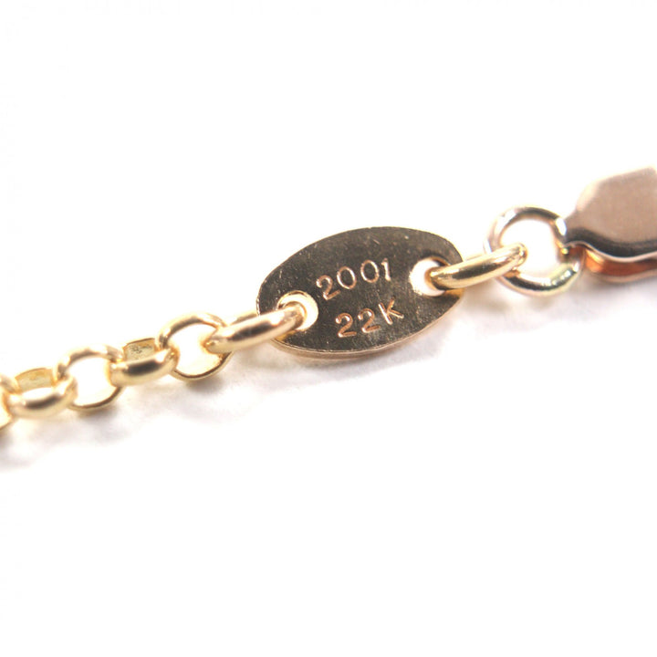 Great CHROME HEARTS Necklace Roll Chain gold 22K mens