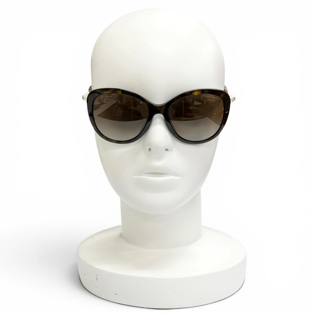 Very Good CHANEL sunglasses COCO Mark Tortoiseshell Pattern 5338-H-A