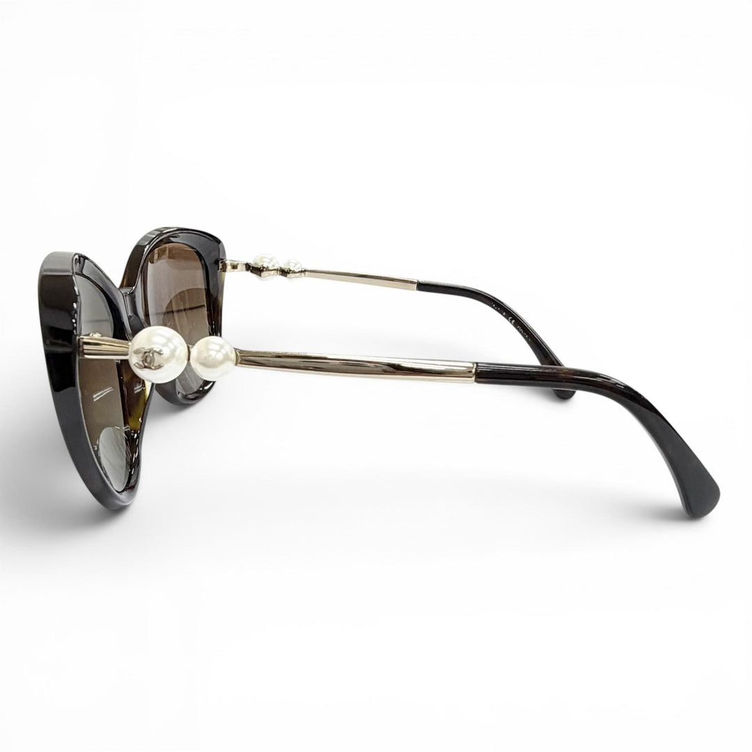 Very Good CHANEL sunglasses COCO Mark Tortoiseshell Pattern 5338-H-A