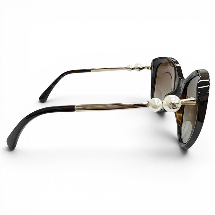 Very Good CHANEL sunglasses COCO Mark Tortoiseshell Pattern 5338-H-A