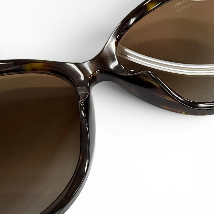 Very Good CHANEL sunglasses COCO Mark Tortoiseshell Pattern 5338-H-A
