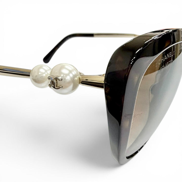 Very Good CHANEL sunglasses COCO Mark Tortoiseshell Pattern 5338-H-A