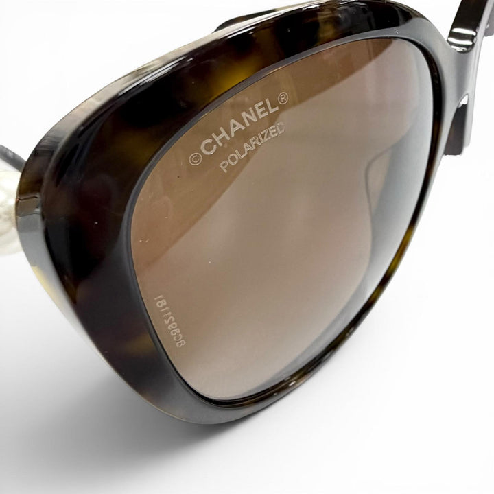 Very Good CHANEL sunglasses COCO Mark Tortoiseshell Pattern 5338-H-A