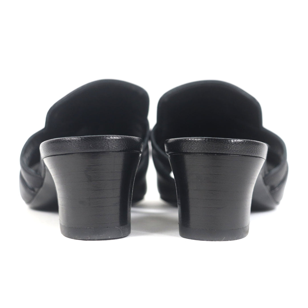 Great HERMES Sandals candy Kelly Buckle Leather Mules black leather Women