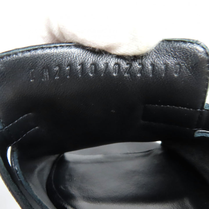 Great HERMES Sandals candy Kelly Buckle Leather Mules black leather Women