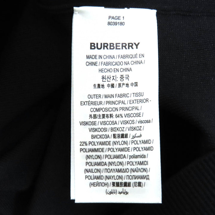 新品BURBERRYワンピース 長袖ニット ブラック ビスコース レディース L 8039180