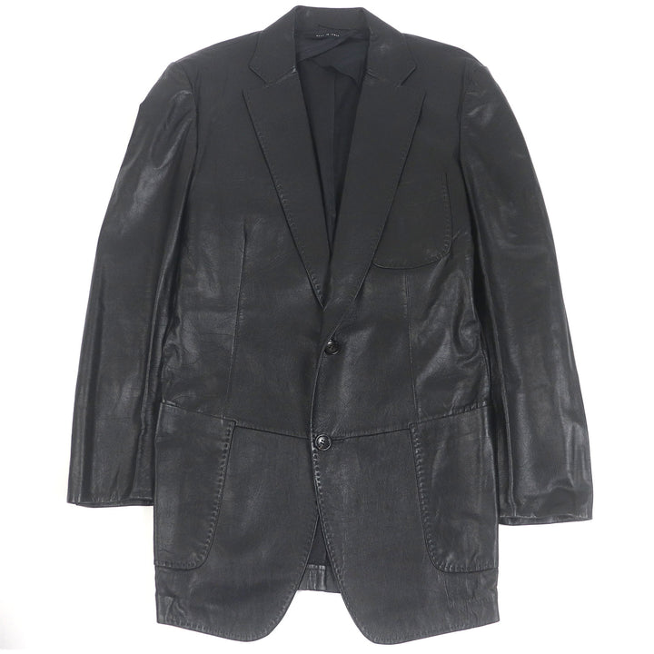 Great GUCCI tailored jacket Tom Ford period all leather single black