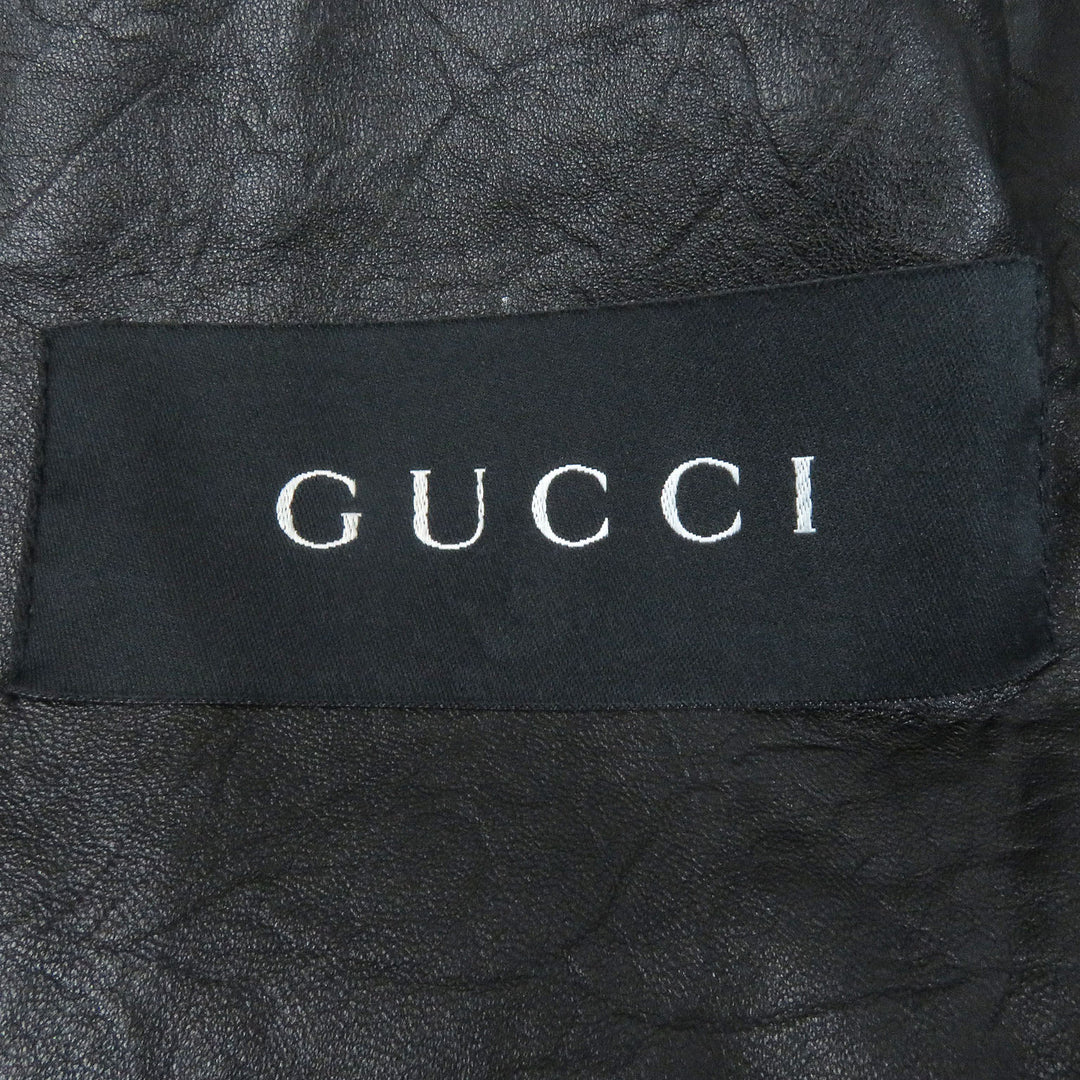 Great GUCCI tailored jacket Tom Ford period all leather single black