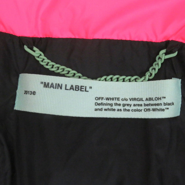 素晴らしい OFF-WHITE ダウンジャケット バイカラー パファージャケット メンズ M OMED013R19C02021