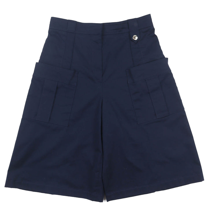 Excellent LOUIS VUITTON Shorts Logo Button Wide Navy cotton Women 42