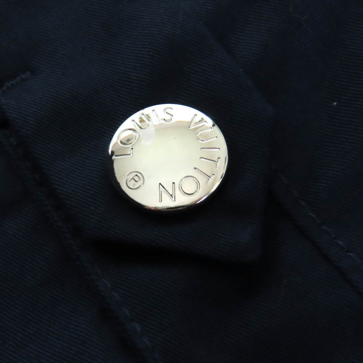 Excellent LOUIS VUITTON Shorts Logo Button Wide Navy cotton Women 42