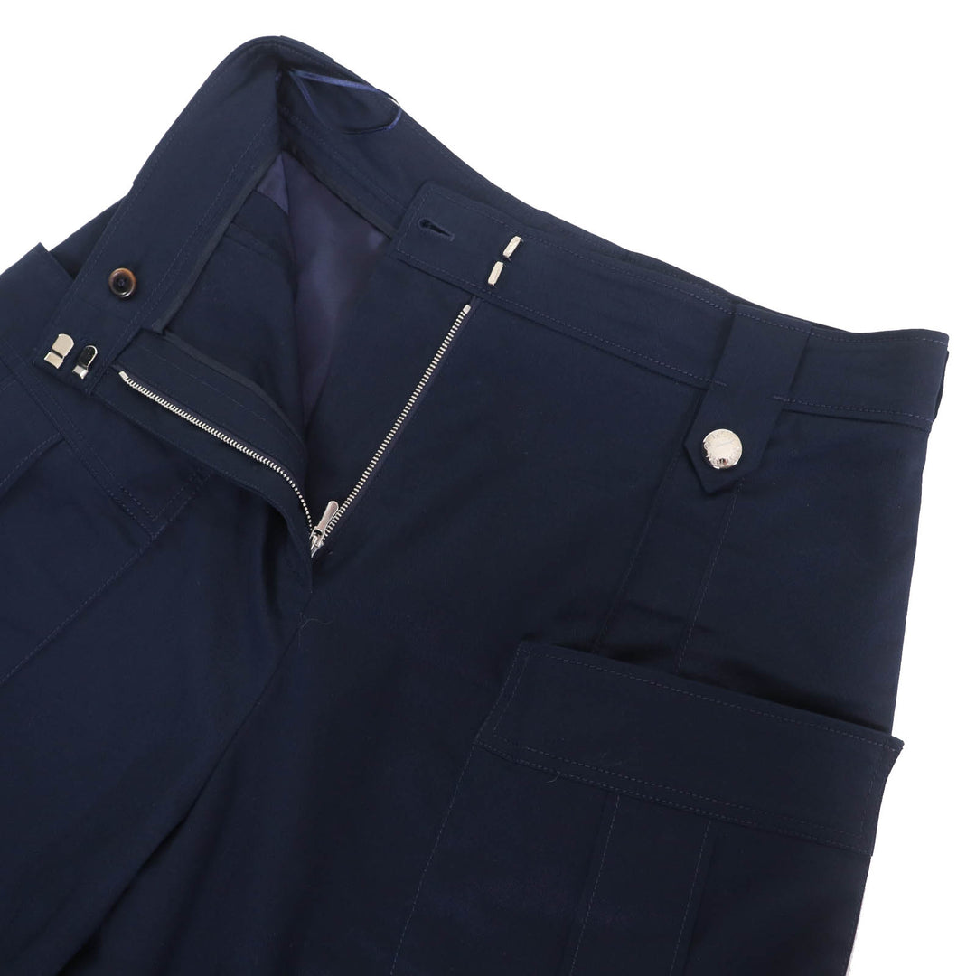 Excellent LOUIS VUITTON Shorts Logo Button Wide Navy cotton Women 42