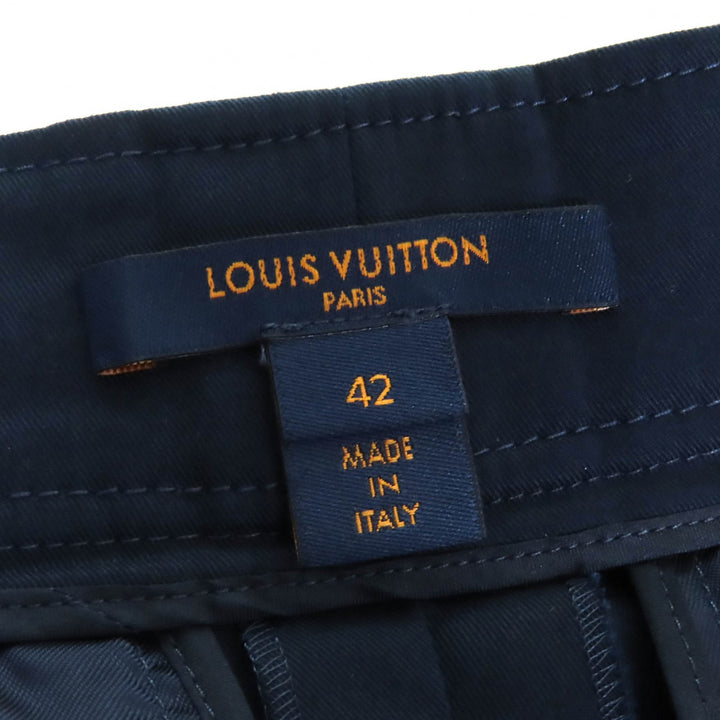 Excellent LOUIS VUITTON Shorts Logo Button Wide Navy cotton Women 42