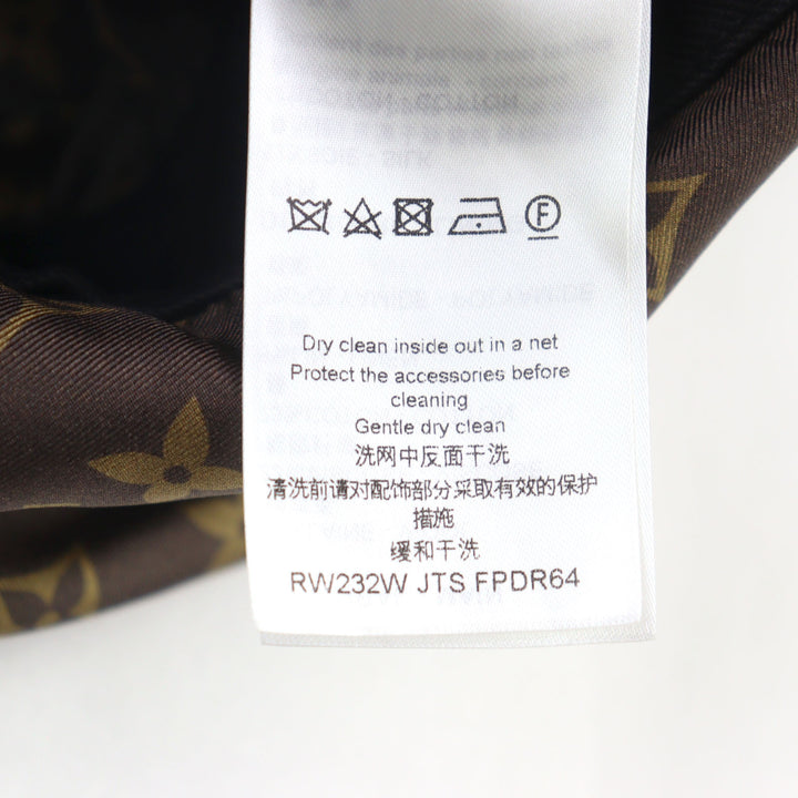 美品 LOUIS VUITTON ワンピース ロゴボタン LVロゴ ツイードレザー切り替え 34 FPDR64