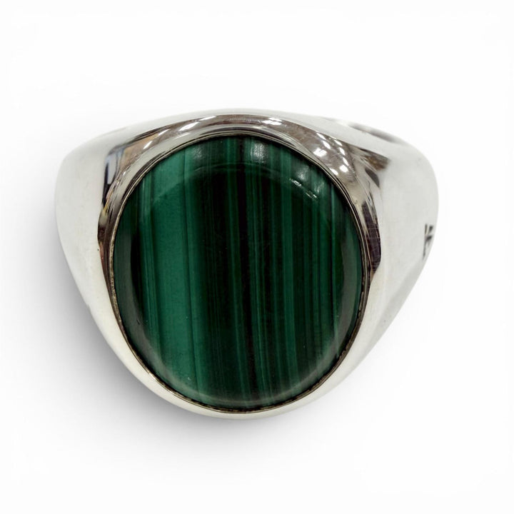 Excellent TOM WOOD Ring ring Lizzie Ring Malachite Silver 925 mens 52