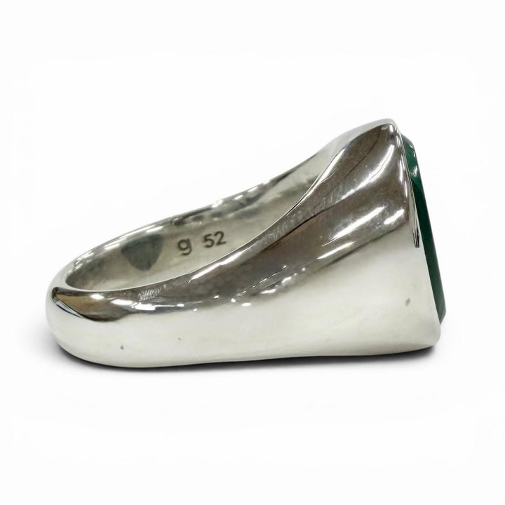 Excellent TOM WOOD Ring ring Lizzie Ring Malachite Silver 925 mens 52