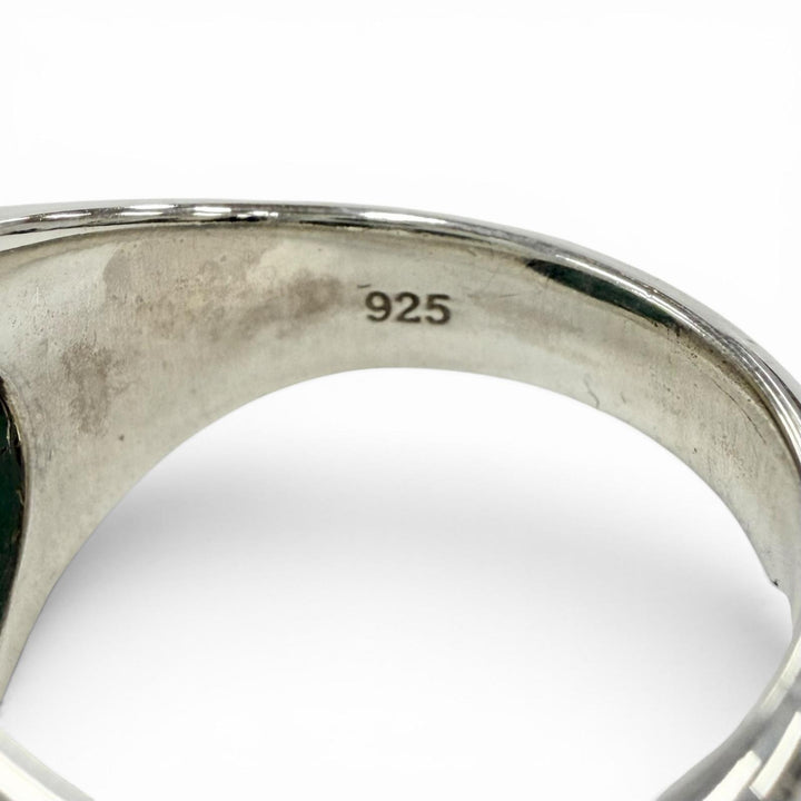 Excellent TOM WOOD Ring ring Lizzie Ring Malachite Silver 925 mens 52