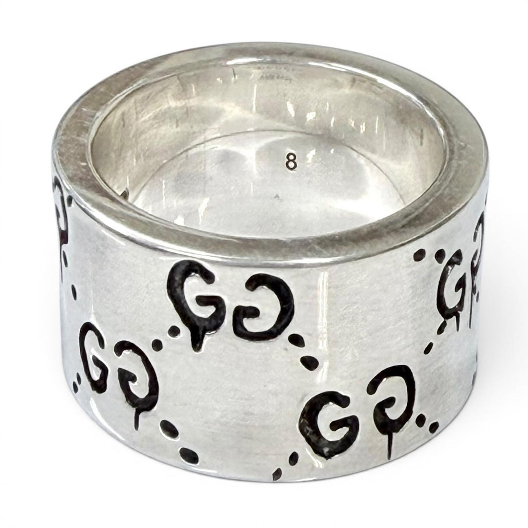 Great GUCCI Ring Silver 925 Women 8 455318