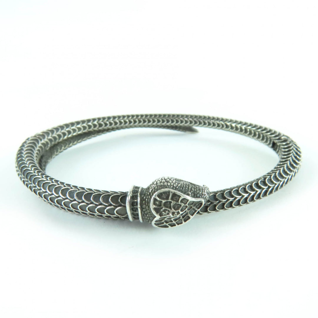 Great GUCCI bracelet Garden Snake Bangle Silver AG925 Women 18 577283